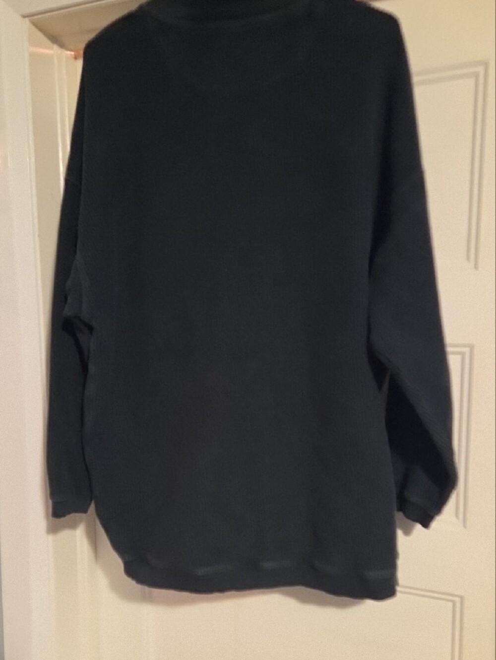 aerie Womens Black Half-Zip Ribbed Pullover - Picture 7 of 12